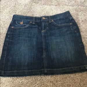 Dark denim jean skirt